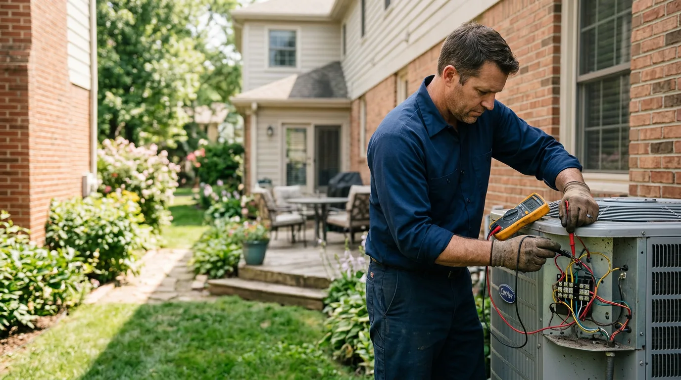 HVAC technician working near Mineral Wells, WV